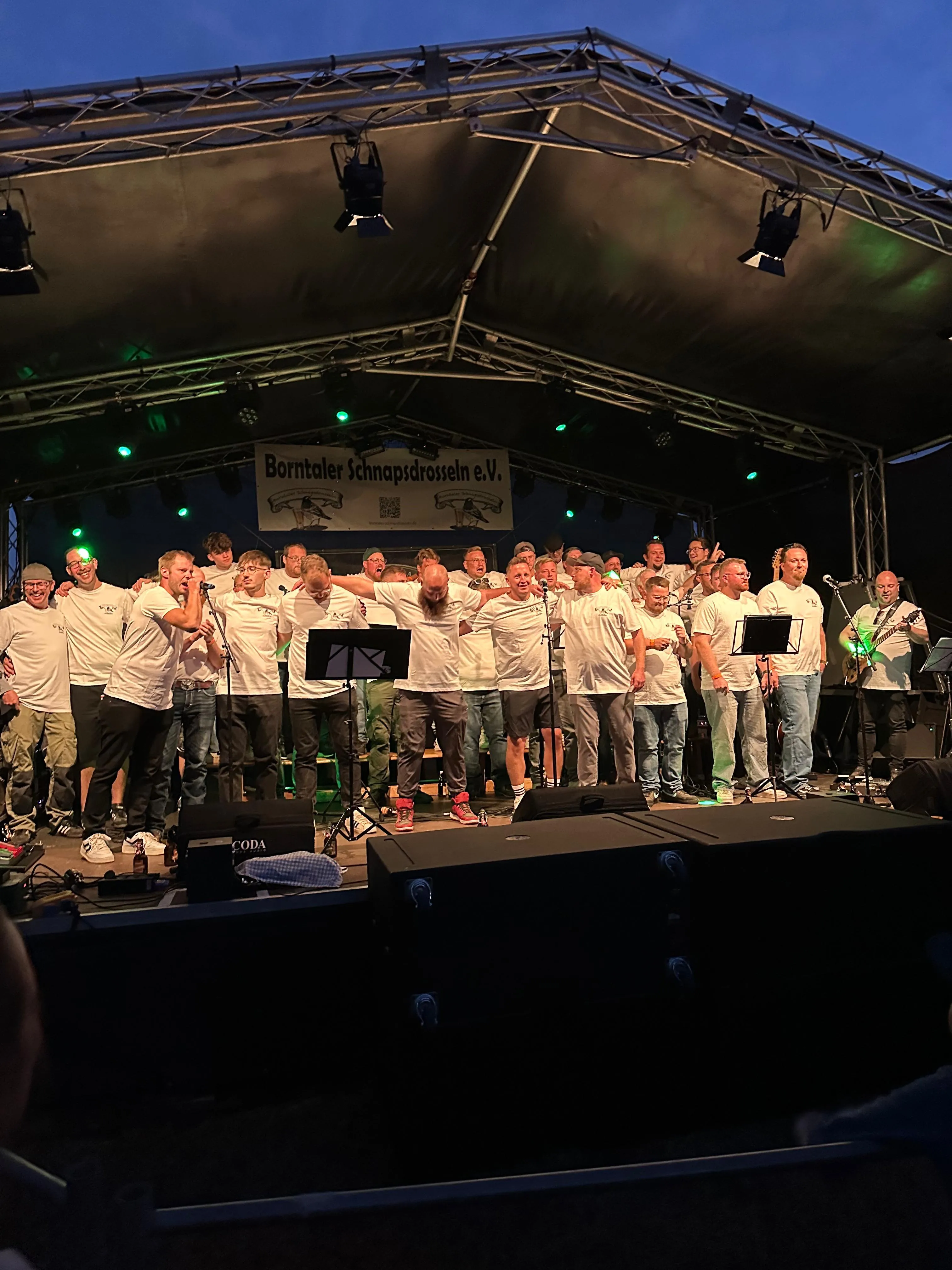 Die Borntaler Schnapsdrosseln bei einem Auftritt.